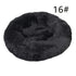 Calming Donut Pet Bed -Soft Faux Fur, Anti-Anxiety Fluffy Round Bed for Cats and Small Dogs (Black)40cm-Pet Care > Dog Supplies > Dog Beds-PEROZ Accessories