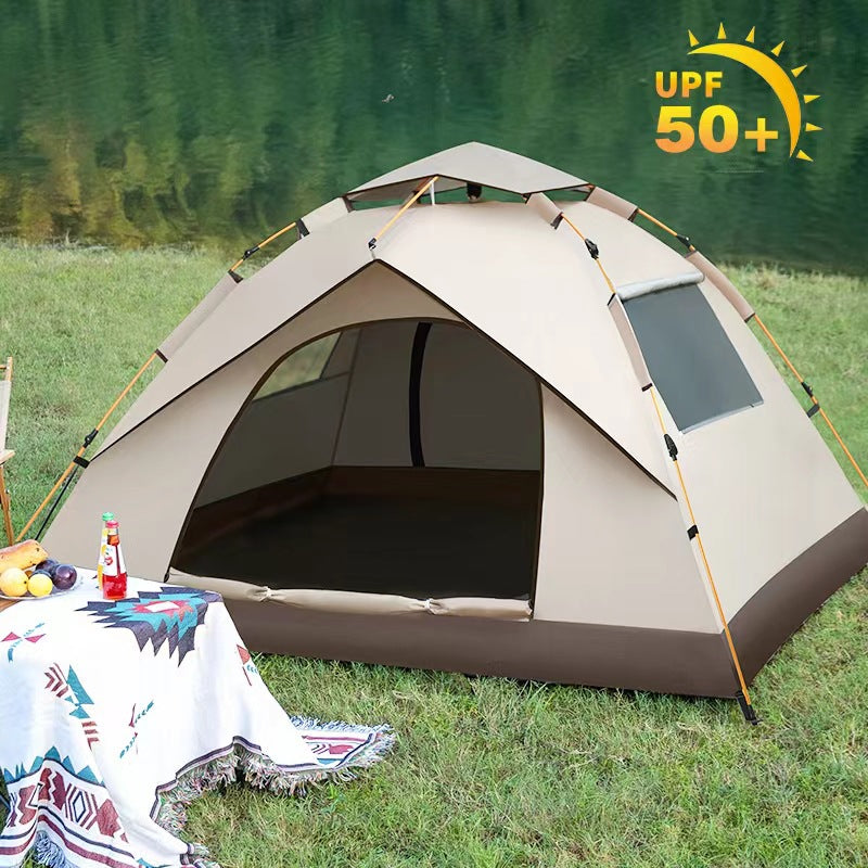210*200*135cm Outdoor Family Instant Ultralight Portable Folding Popup Waterproof Oxford Fiberglass Automatic Tent For Camping Events-Outdoor Recreation &gt; Camping &gt; Tents-PEROZ Accessories