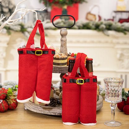 6pcs Big one Christmas Decoration Supplies, Christmas Pants, Gift Bags, Small Pants Candy Bags, Tote Bags, Wine Bottle Sets, Coke Bags-Occasions &gt; Christmas &gt; Christmas Decorations-PEROZ Accessories