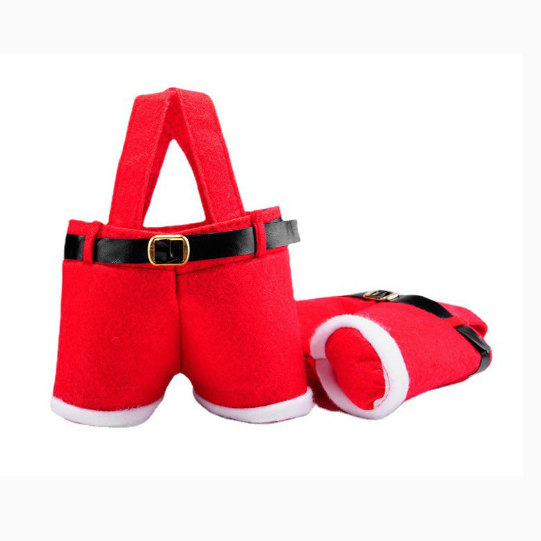 6pcs Big one Christmas Decoration Supplies, Christmas Pants, Gift Bags, Small Pants Candy Bags, Tote Bags, Wine Bottle Sets, Coke Bags-Occasions &gt; Christmas &gt; Christmas Decorations-PEROZ Accessories