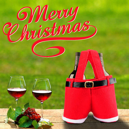 6pcs Big one Christmas Decoration Supplies, Christmas Pants, Gift Bags, Small Pants Candy Bags, Tote Bags, Wine Bottle Sets, Coke Bags-Occasions &gt; Christmas &gt; Christmas Decorations-PEROZ Accessories
