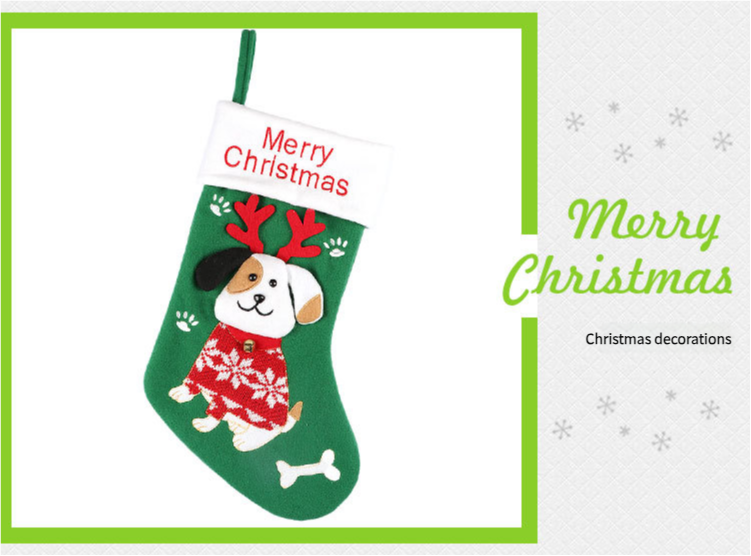 2pcs cute dog christmas stockings cartoon christmas socks gift bag christmas decoration socks christmas tree pendant-Occasions &gt; Christmas &gt; Christmas Decorations-PEROZ Accessories