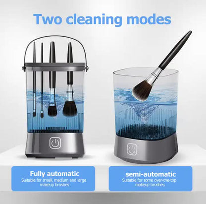 Electric Makeup Brush Cleaner with USB Rechargeable Design - Fast, Convenient Cleaning for All Brush Sizes(Black)-Health &amp; Beauty &gt; Cosmetic Storage &gt; Makeup Organisation &amp; Storage-PEROZ Accessories