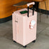 Smart Hard-Shell Luggage with USB Charging Port & Cup Holder - 20"Spinner Suitcase in Pink-Home & Garden > Travel > Suitcases-PEROZ Accessories