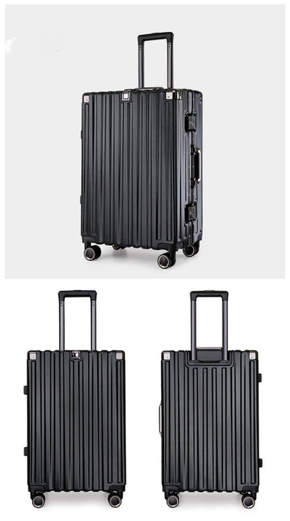 Aluminum Alloy Hard-Shell Suitcase with TSA Lock -22&quot; Spinner Luggage in Black-Home &amp; Garden &gt; Travel &gt; Suitcases-PEROZ Accessories