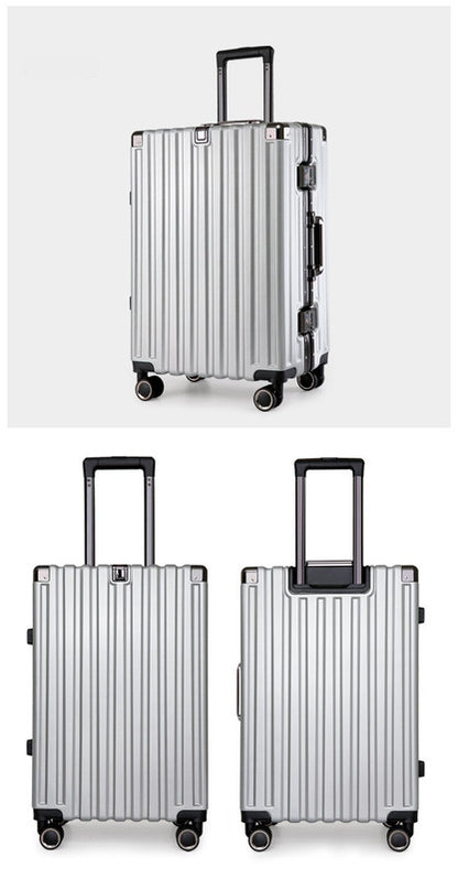 Aluminum Alloy Hard-Shell Suitcase with TSA Lock -22&quot; Spinner Luggage in Silver-Home &amp; Garden &gt; Travel &gt; Suitcases-PEROZ Accessories