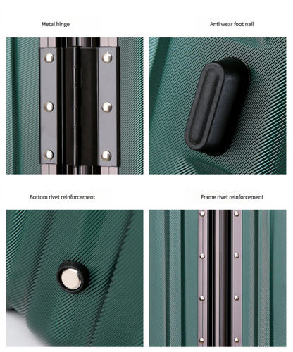 Aluminum Alloy Hard-Shell Suitcase with TSA Lock -22&quot; Spinner Luggage in Silver-Home &amp; Garden &gt; Travel &gt; Suitcases-PEROZ Accessories