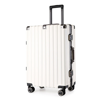 Aluminum Alloy Hard-Shell Suitcase with TSA Lock -22&quot; Spinner Luggage in White-Home &amp; Garden &gt; Travel &gt; Suitcases-PEROZ Accessories