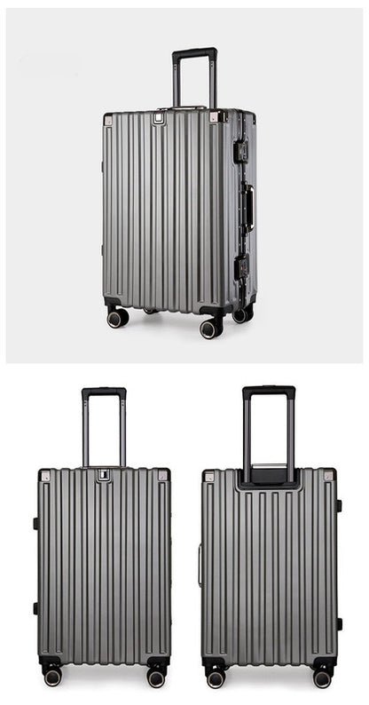 Aluminum Alloy Hard-Shell Suitcase with TSA Lock -22&quot; Spinner Luggage in Grey-Home &amp; Garden &gt; Travel &gt; Suitcases-PEROZ Accessories