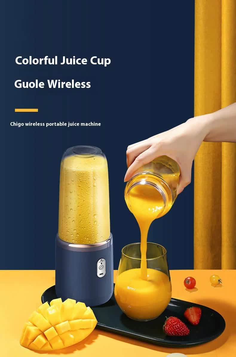 Portable High-Speed Blender with USB Rechargeable Battery - 2-in-1 Bottle and Cup Design, Compact and Powerful-Home &amp; Garden &gt; Kitchenware &gt; Kitchen Utensils-PEROZ Accessories