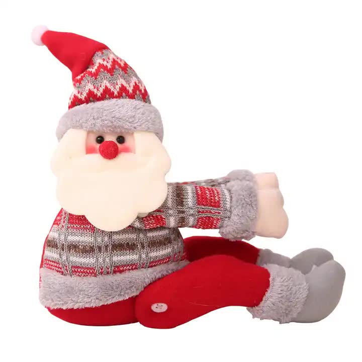 Santa Claus Curtain Tieback - Plush Christmas Curtain Holder for Festive Home Decor 22*44cm 2 PCS-Occasions &gt; Christmas &gt; Christmas Decorations-PEROZ Accessories