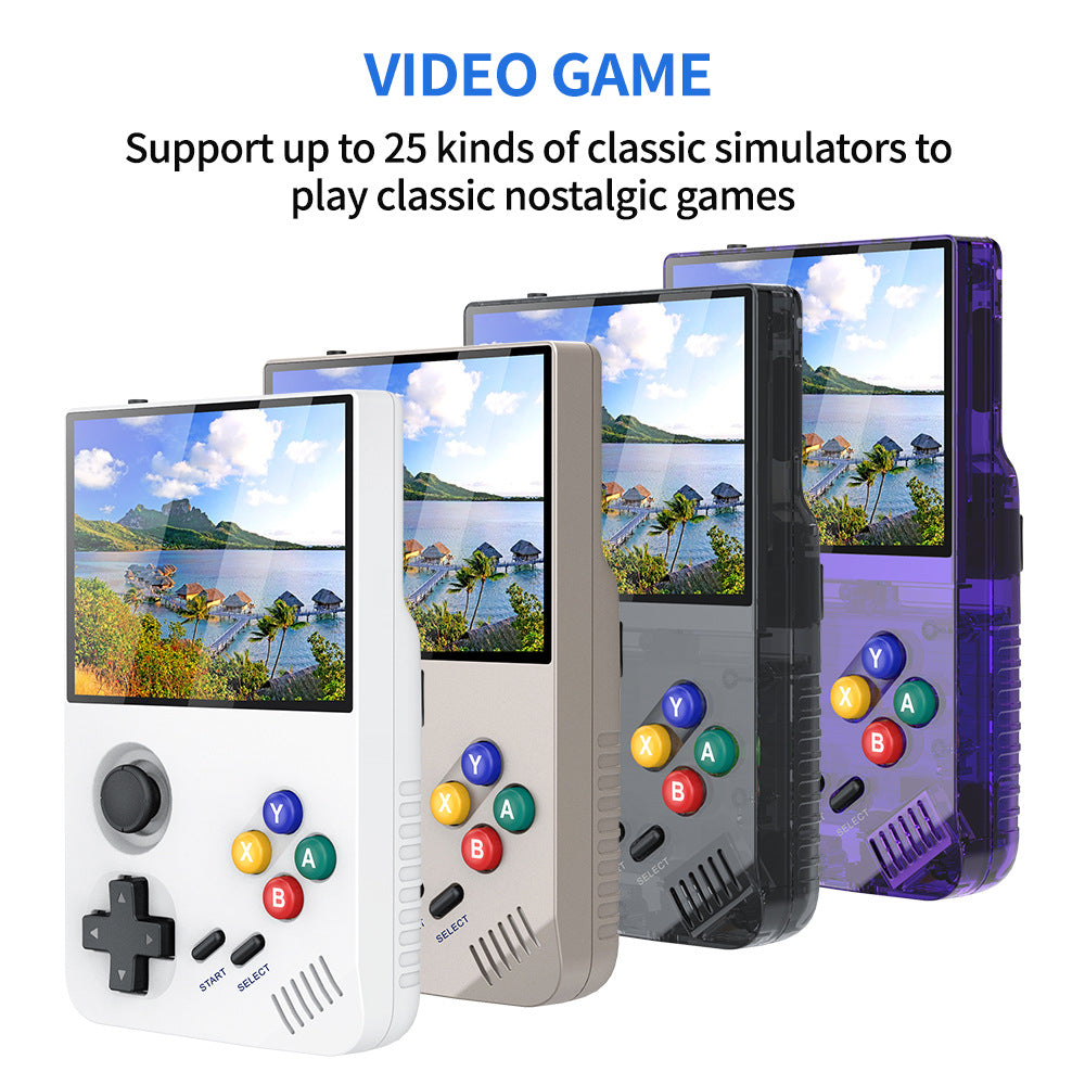 64G White MPOWN M19 Handheld Gaming Console - Retro Arcade &amp; PSP Emulator, 3.5-Inch HD Screen, TV Connectivity, Portable 3D Gaming Device-Baby &amp; Kids &gt; Baby &amp; Kid&