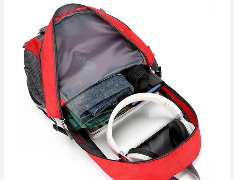 Orange Lightweight Hiking Backpack - Waterproof Outdoor Travel &amp; Camping Bag with Multi-Compartment Design-Home &amp; Garden &gt; Travel &gt; Backpacks-PEROZ Accessories