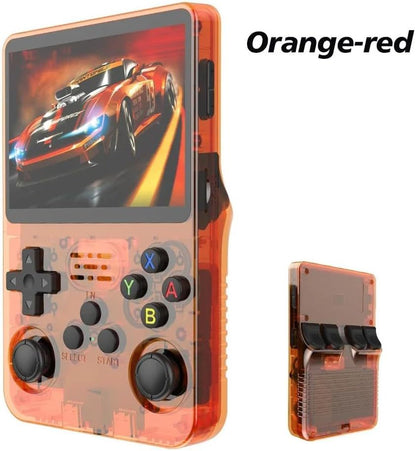 Orange-red Retro Portable Gaming Console with 64GB, 1 Memory Card - 3D Games, HD Display, and Dual Joysticks-Gift &amp; Novelty &gt; Games &gt; Video Games-PEROZ Accessories