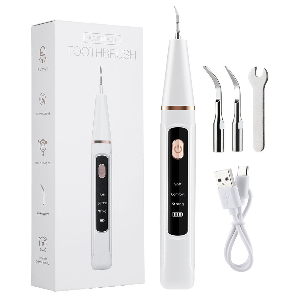 3-Speed Ultrasonic Electric Dental Cleaner with LED Light and Type-C Charging - Professional Plaque Remover Kit-Oral Care-PEROZ Accessories