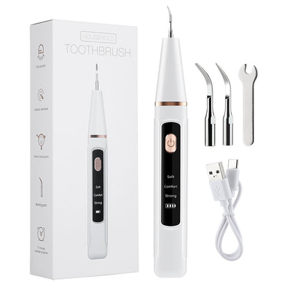 3-Speed Ultrasonic Electric Dental Cleaner with LED Light and Type-C Charging - Professional Plaque Remover Kit-Oral Care-PEROZ Accessories