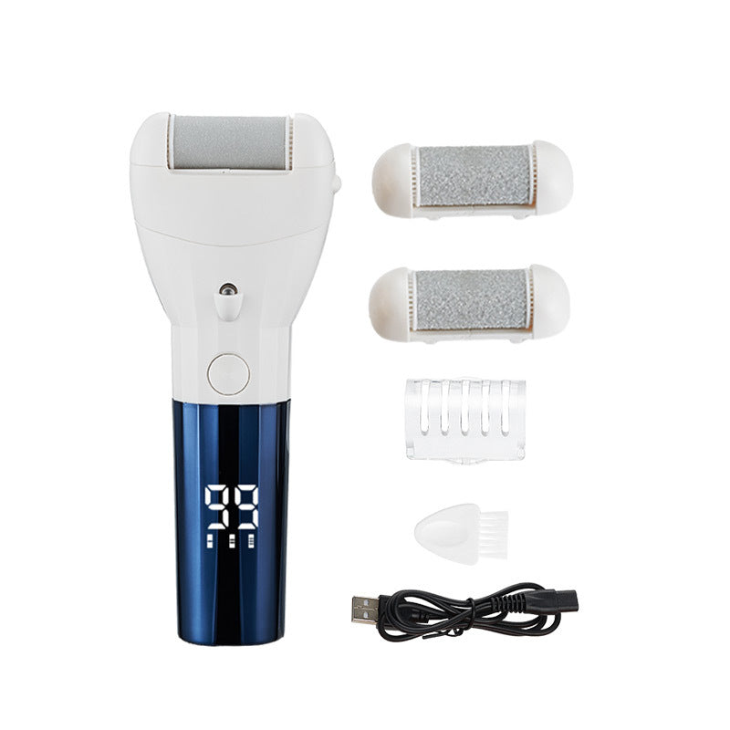 Rechargeable Electric Callus Remover with Adjustable Speeds and LED Display Dark Blue-Foot Care-PEROZ Accessories