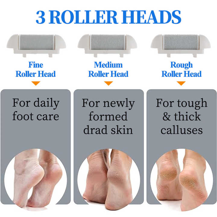 Rechargeable Electric Callus Remover with Adjustable Speeds and LED Display Dark Blue-Foot Care-PEROZ Accessories