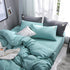 Mint Blue 4-Piece Cotton Bedding Set - Fits 1.5m/1.8m Beds (Duvet Cover 200x230cm, Bed Sheet 230x250cm)-Home & Garden > Bedding > Duvet Covers-PEROZ Accessories