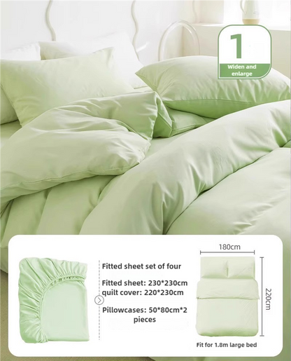 4 Packaging Green Disposable Travel Bedding Set - Waterproof &amp; Clean, Soft Non-Woven Fabric, 4 Pieces Set for Twin Beds-Home &amp; Garden &gt; Bedding &gt; Bed Sheets-PEROZ Accessories