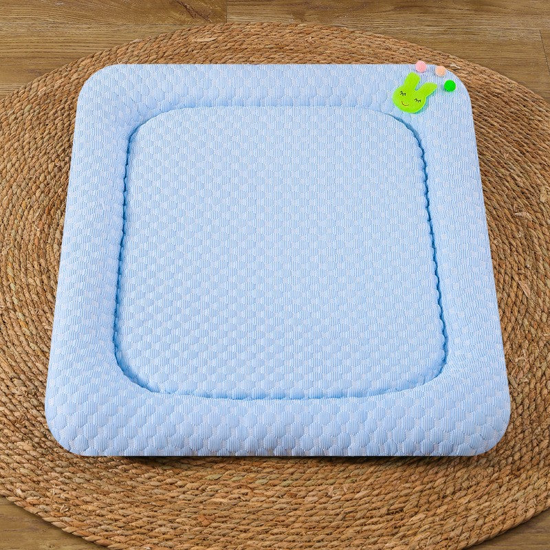 Blue Breathable Cooling Pet Mat - Ice Bean Summer Bed for Small Dogs (L : 50x65cm)-Pet Care &gt; Dog Supplies &gt; Dog Beds-PEROZ Accessories