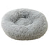 Light Grey 50cm Cozy Round Pet Bed - Plush Cat & Dog Bed with Non-Slip Base, Machine Washable-Pet Care > Dog Supplies > Dog Beds-PEROZ Accessories