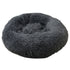 Dark Grey 50cm Cozy Round Pet Bed - Plush Cat & Dog Bed with Non-Slip Base, Machine Washable-Pet Care > Dog Supplies > Dog Beds-PEROZ Accessories