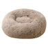 Khaki 50cm Cozy Round Pet Bed - Plush Cat & Dog Bed with Non-Slip Base, Machine Washable-Pet Care > Dog Supplies > Dog Beds-PEROZ Accessories