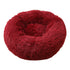Wine Red 50cm Cozy Round Pet Bed - Plush Cat & Dog Bed with Non-Slip Base, Machine Washable-Pet Care > Dog Supplies > Dog Beds-PEROZ Accessories