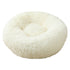 White 50cm Cozy Round Pet Bed - Plush Cat & Dog Bed with Non-Slip Base, Machine Washable-Pet Care > Dog Supplies > Dog Beds-PEROZ Accessories