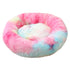 Multicolor 50cm Cozy Round Pet Bed - Plush Cat & Dog Bed with Non-Slip Base, Machine Washable-Pet Care > Dog Supplies > Dog Beds-PEROZ Accessories