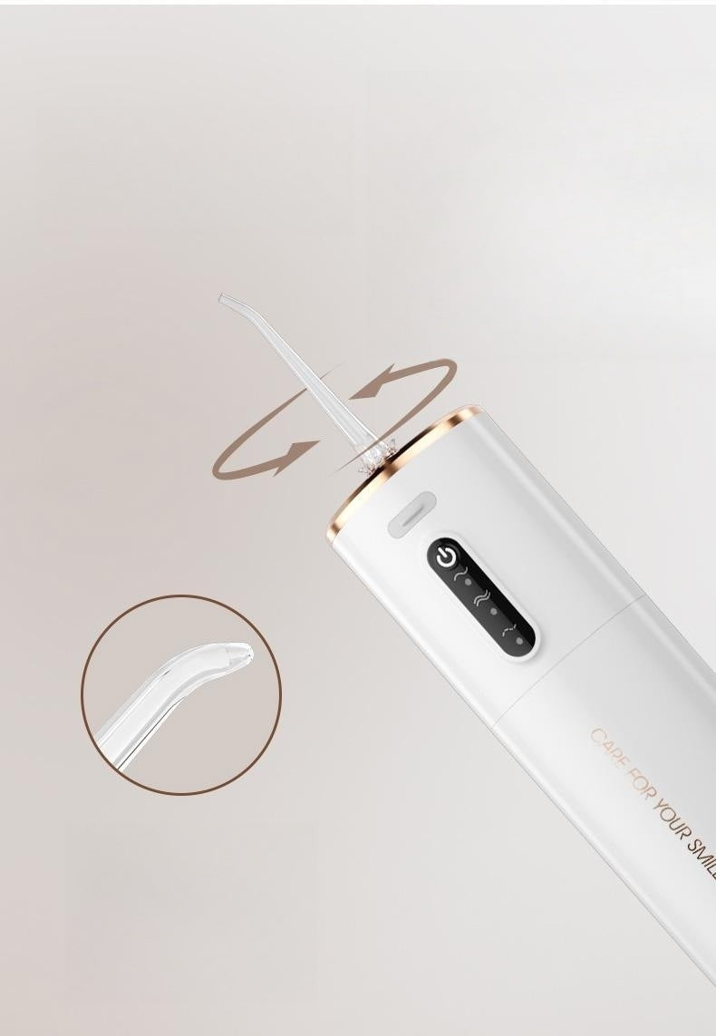 Portable Electric Water Flosser - USB-C Rechargeable, Multiple Modes, Gingival Protection(White)-Oral Care-PEROZ Accessories