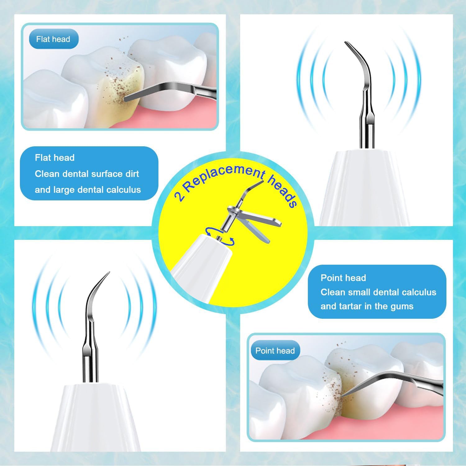 Ultrasonic Dental Scaler Kit - Home Use Teeth Cleaner &amp; Tartar Remover-Oral Care-PEROZ Accessories