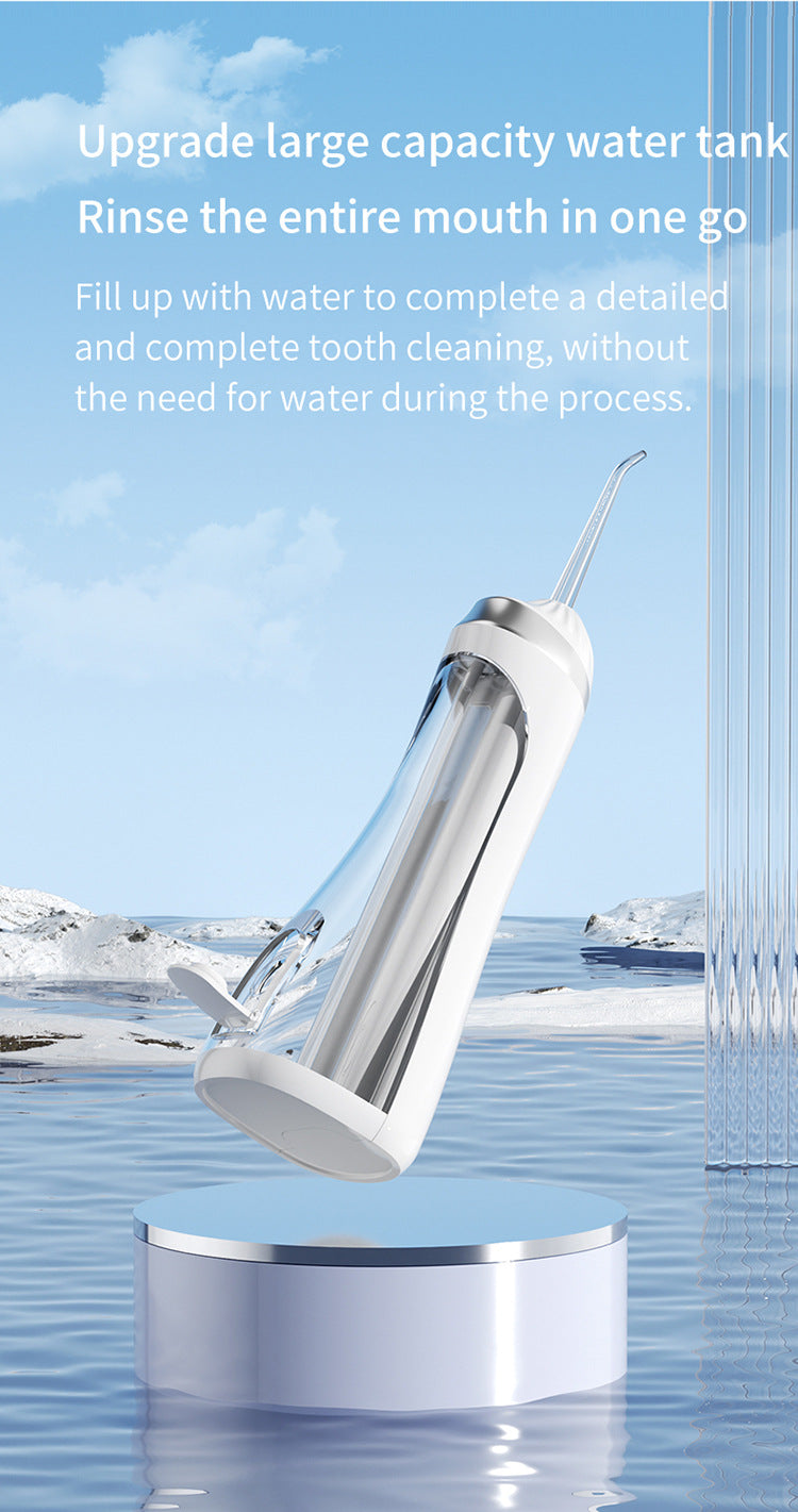 White Portable Ultrasonic Oral Irrigator with 3 Cleaning Modes Smart Teeth Cleaning Machine-Oral Care-PEROZ Accessories