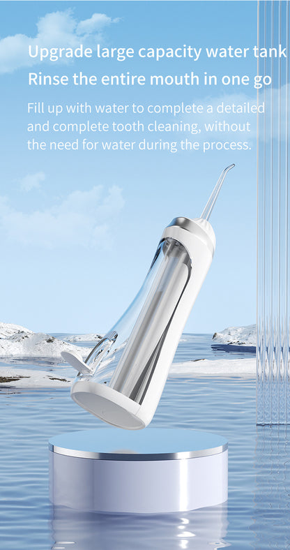 White Portable Ultrasonic Oral Irrigator with 3 Cleaning Modes Smart Teeth Cleaning Machine-Oral Care-PEROZ Accessories