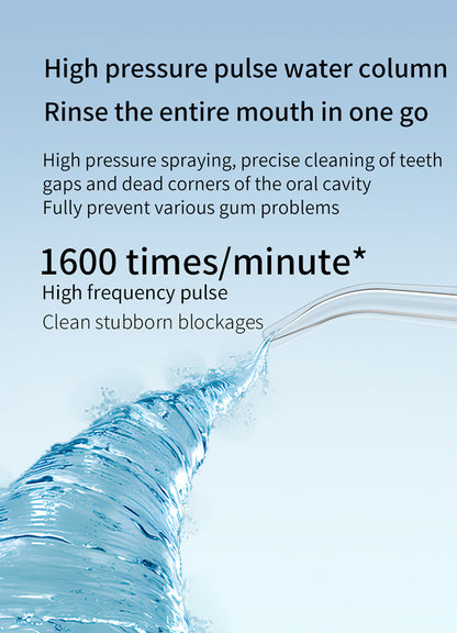 White Portable Ultrasonic Oral Irrigator with 3 Cleaning Modes Smart Teeth Cleaning Machine-Oral Care-PEROZ Accessories