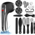 Black Rechargeable Electric Foot Grinder with Suction - Complete 10-Piece Pedicure Kit-Foot Care-PEROZ Accessories