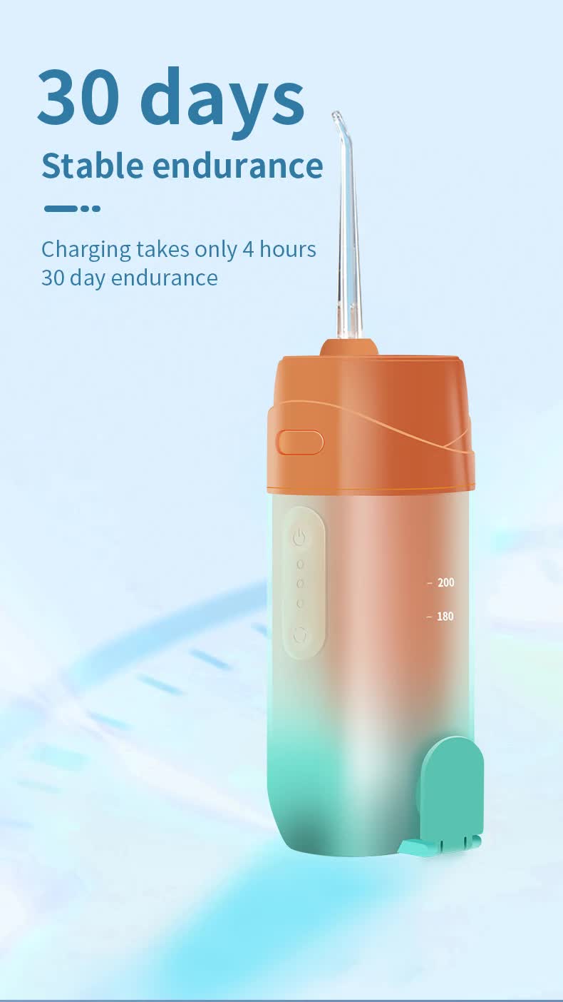 Green Smart Telescopic Portable Water Flosser - USB Rechargeable Oral Irrigator, IPX7 Waterproof, 3 Modes &amp; 4 Nozzles-Oral Care-PEROZ Accessories