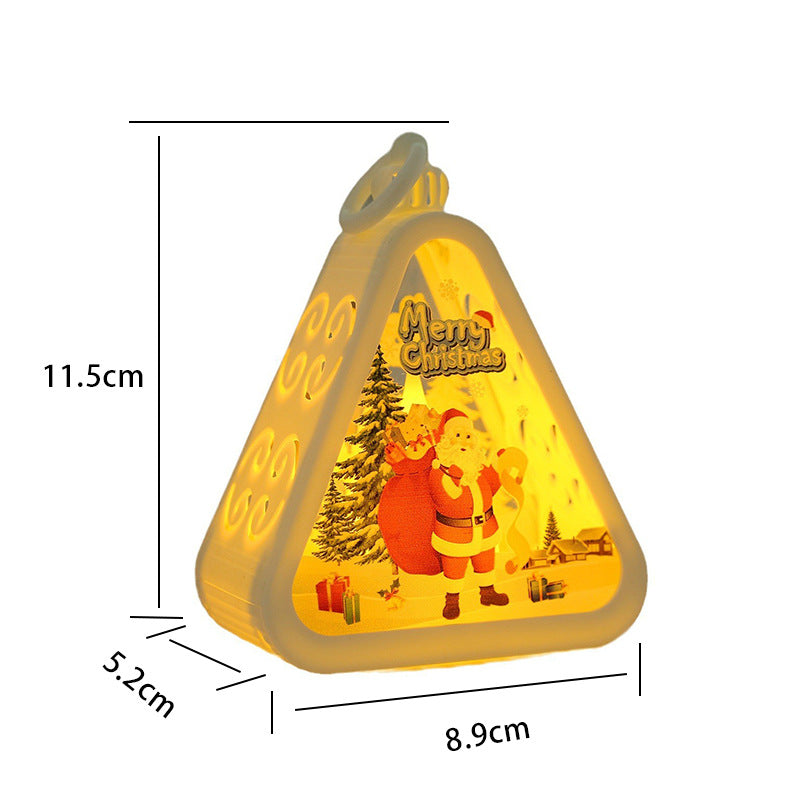 Bronze color Christmas tree Charming Christmas Scene Mini Lanterns (Set of 3) - Battery Operated LED Lights for a Cozy Holiday Glow-Occasions &gt; Christmas &gt; Christmas Decorations-PEROZ Accessories