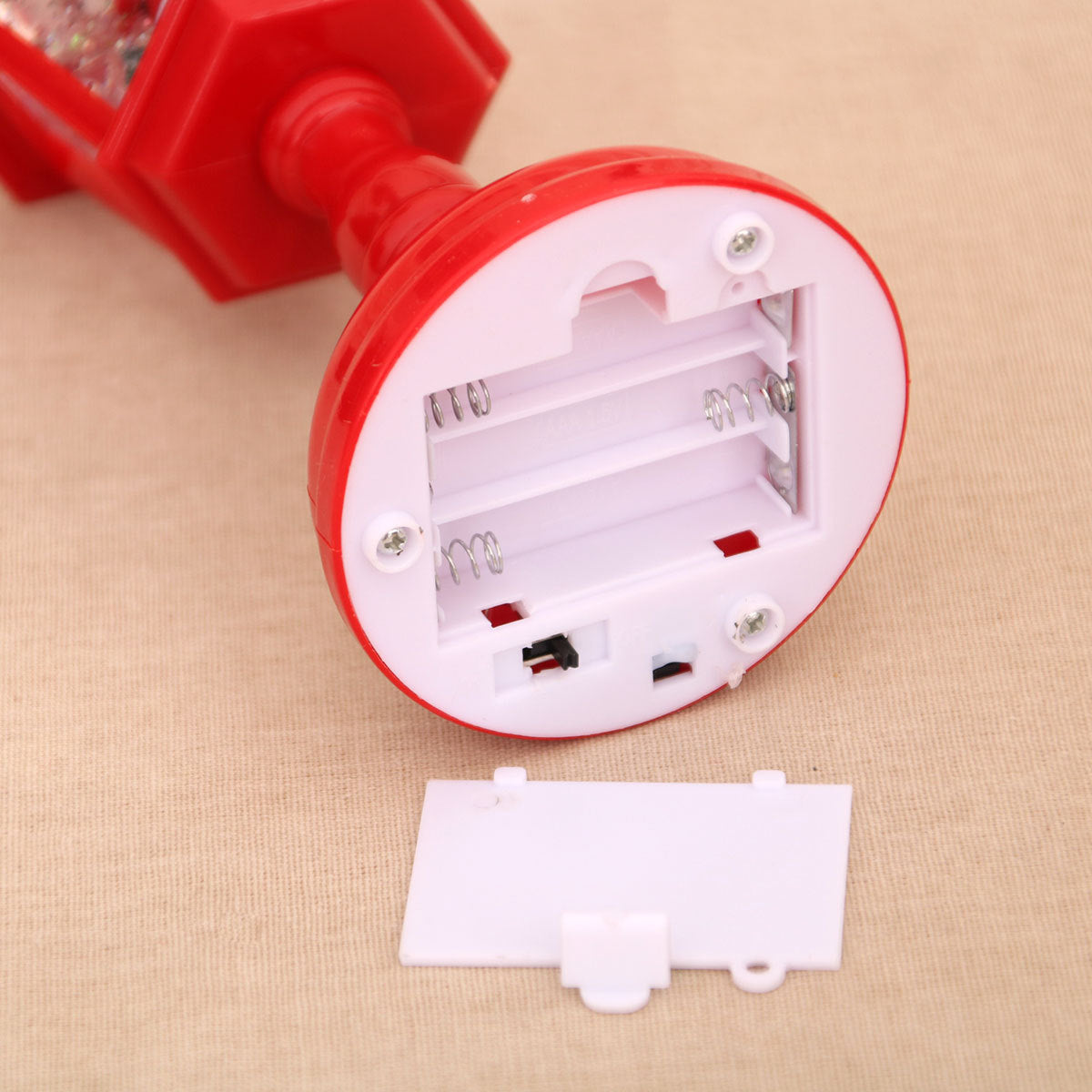 Festive LED Christmas Snow Globe Lantern - Glittering Tabletop Decoration with Santa/Snowman Scene, Dual Power(white)-Occasions &gt; Christmas &gt; Christmas Decorations-PEROZ Accessories