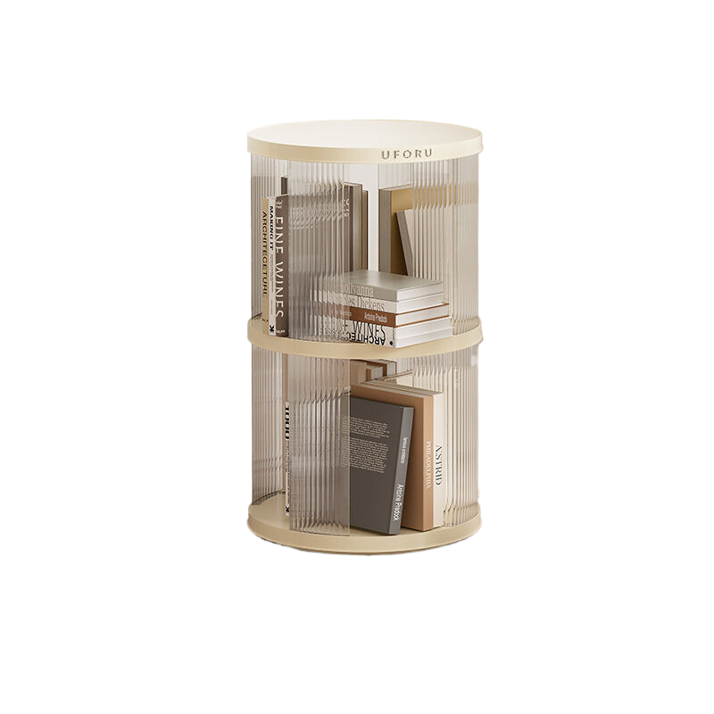 Rotating storage circular bookshelf 2 layers-Furniture &gt; Living Room &gt; Bookcases &amp; Shelves-PEROZ Accessories