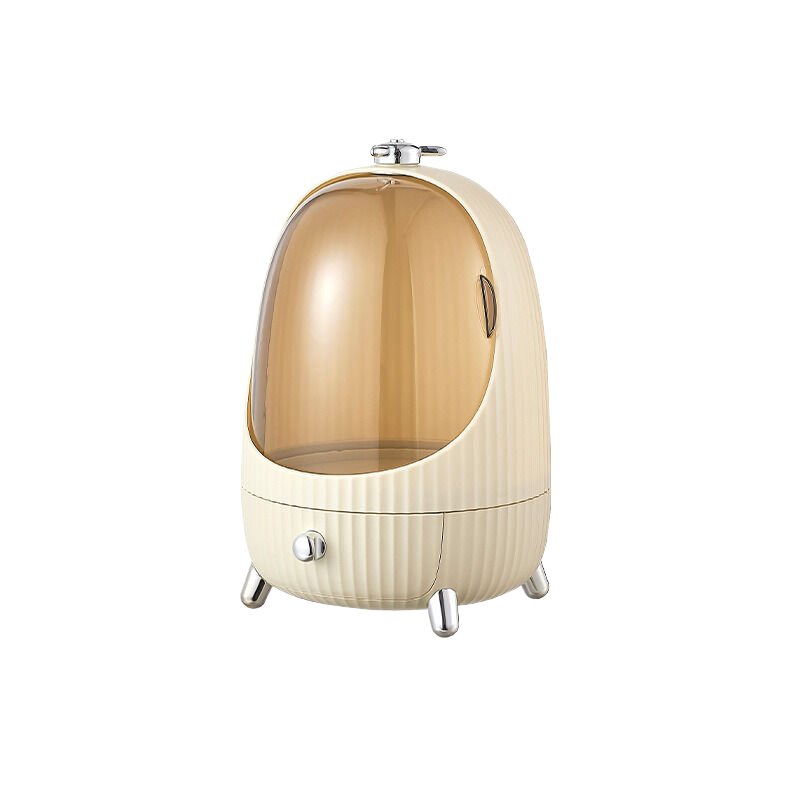 Egg shaped Makeup Organizer (Large) Cream White 21.5 * 33.8cm-Health &amp; Beauty &gt; Cosmetic Storage &gt; Makeup Organisation &amp; Storage-PEROZ Accessories