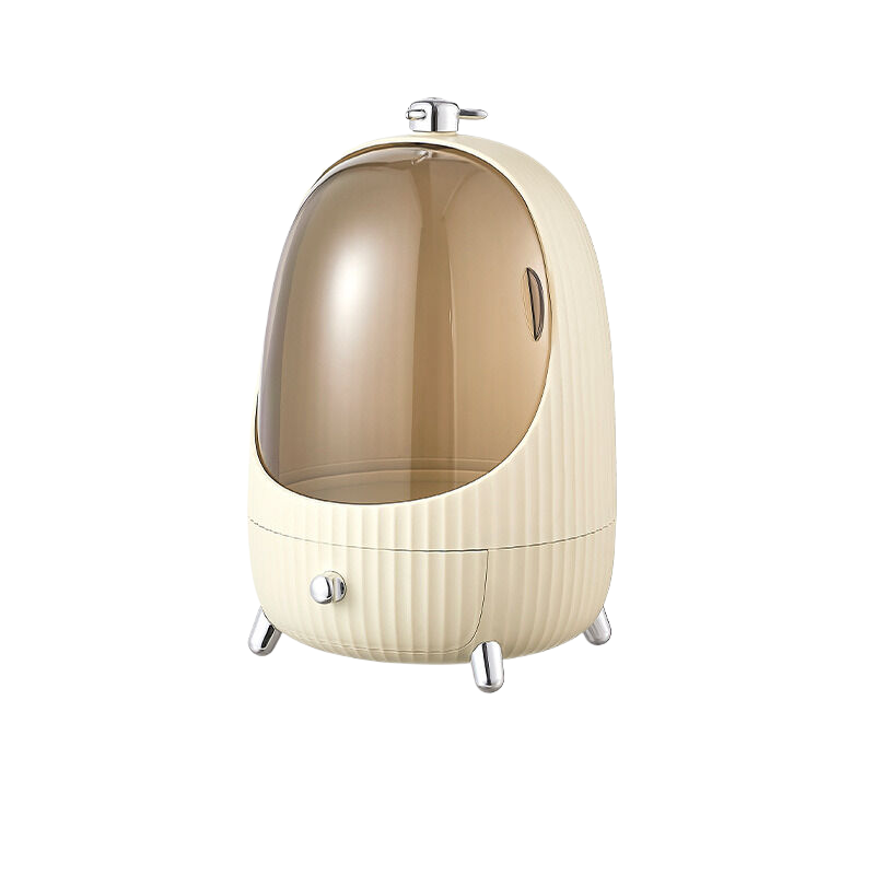 Egg shaped makeup organizer (extra large) cream white 24.8 * 38cm-Health &amp; Beauty &gt; Cosmetic Storage &gt; Makeup Organisation &amp; Storage-PEROZ Accessories