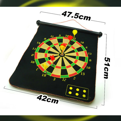 17&quot; Magnetic Rollup Dart Board 6 Darts Large Double Side Dartboard Game-Gift &amp; Novelty &gt; Games &gt; Board Games-PEROZ Accessories