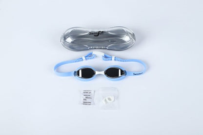 Junior mirrored lens swimming goggles silver-Health &amp; Beauty &gt; Health &amp; Wellbeing &gt; Wellness Accessories-PEROZ Accessories