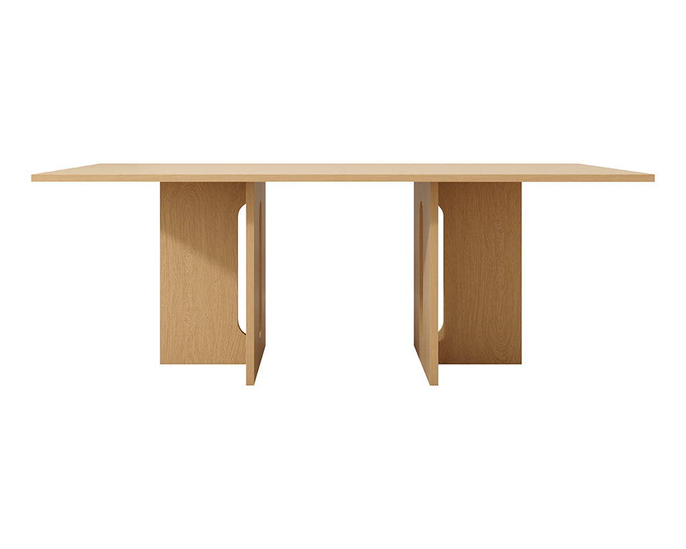 Walnut Melamine Dining Table 6 Seater-Furniture > Dining > Dining Tables-PEROZ Accessories