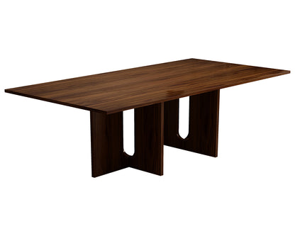 Walnut Melamine Dining Table 6 Seater-Furniture > Dining > Dining Tables-PEROZ Accessories