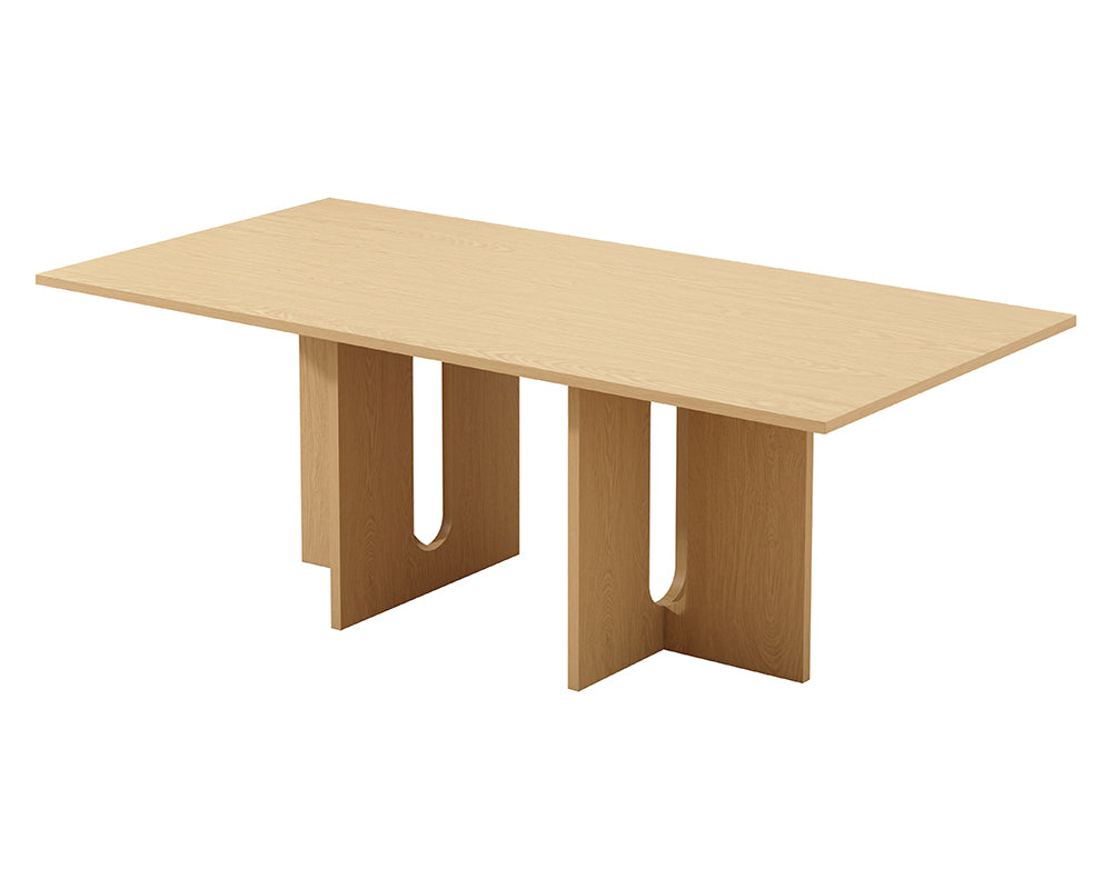 Oak Melamine Dining Table 8 Seater-Furniture > Dining > Dining Tables-PEROZ Accessories