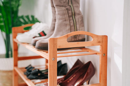 Bamboo 3 Tiers Layers Storage Shoe Rack &amp; Organiser-Furniture &gt; Living Room &gt; Shoe Storage-PEROZ Accessories