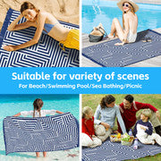Rectangular Quick Dry Beach Towel with Tassel-Home &amp; Garden &gt; Pool &amp; Accessories &gt; Beach Towels-PEROZ Accessories